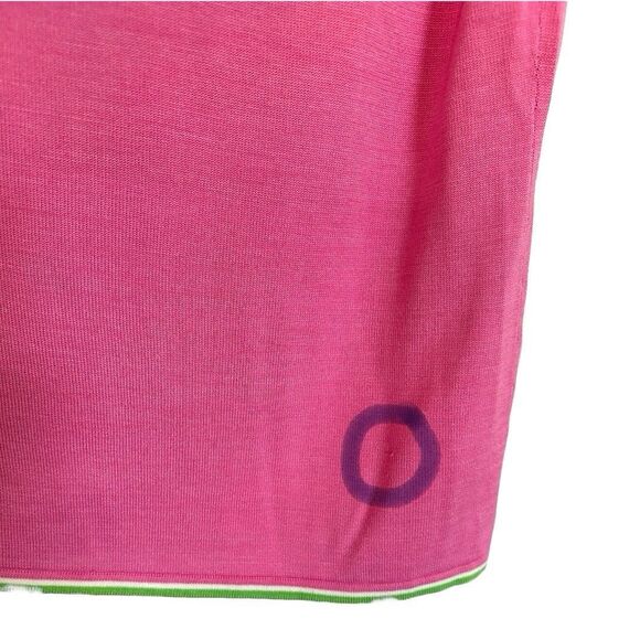 Quacker Factory Silk Blend Grasshopper Print Pink Sleeveless Top NWT Med - Picture 5 of 8